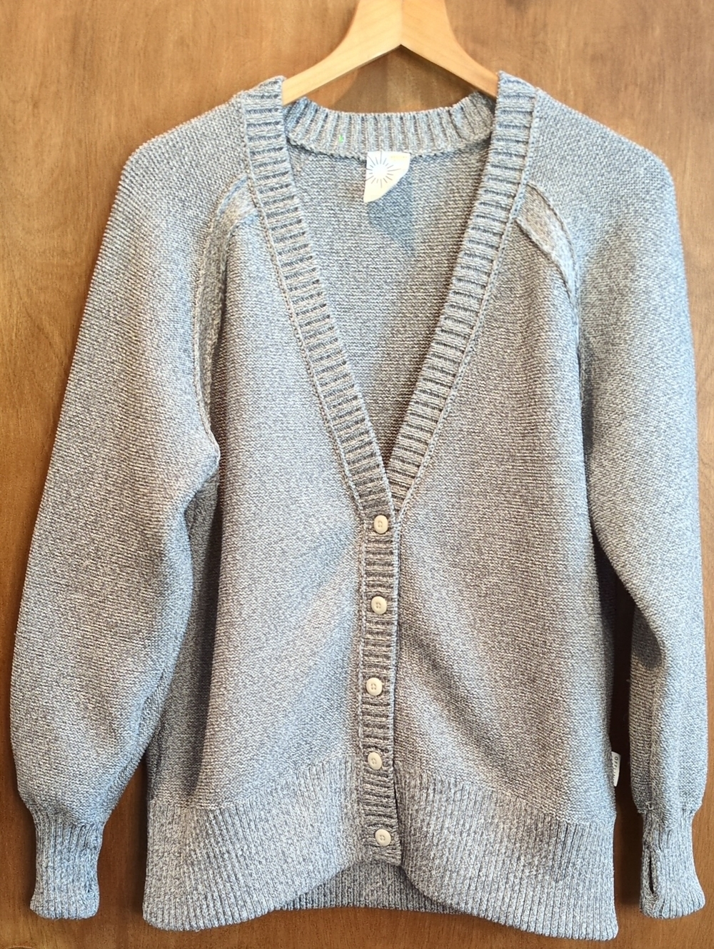 Offline By aerie Heather Gray V-Neck Button Cardigan Size XS